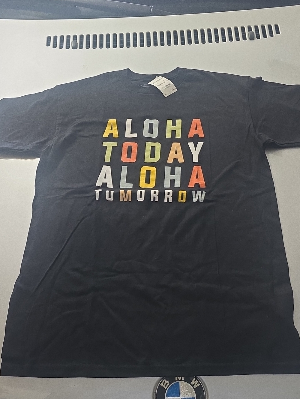 Local Motion Brand Black 'Aloha Today Aloha Tomorrow' Graphic Tee